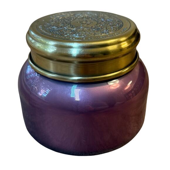 Capri Blue Volcano Anthropologie Purple Luster Jar Purple Luster Jar 19oz UNLIT - Picture 1 of 8